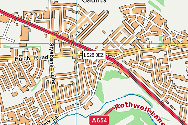 LS26 0EZ map - OS VectorMap District (Ordnance Survey)