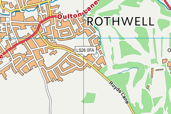 LS26 0FA map - OS VectorMap District (Ordnance Survey)