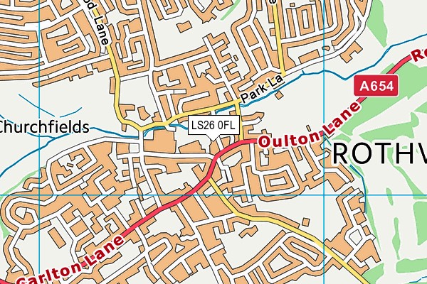 LS26 0FL map - OS VectorMap District (Ordnance Survey)