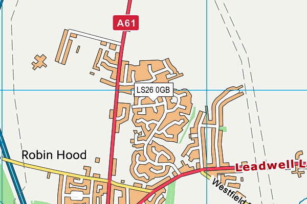 LS26 0GB map - OS VectorMap District (Ordnance Survey)