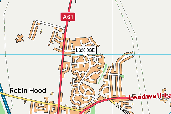 LS26 0GE map - OS VectorMap District (Ordnance Survey)