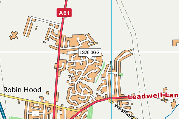 LS26 0GG map - OS VectorMap District (Ordnance Survey)