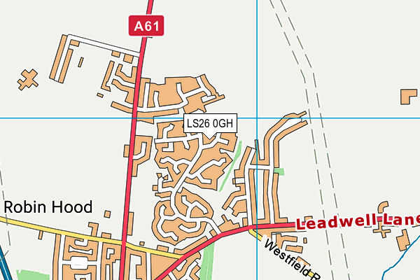 LS26 0GH map - OS VectorMap District (Ordnance Survey)