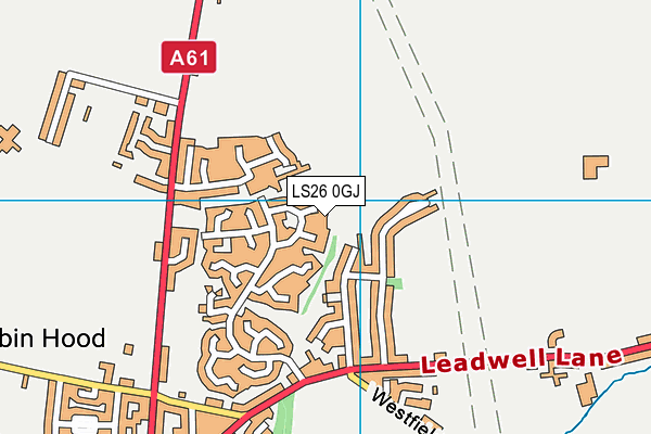 LS26 0GJ map - OS VectorMap District (Ordnance Survey)