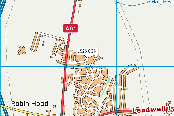 LS26 0GN map - OS VectorMap District (Ordnance Survey)
