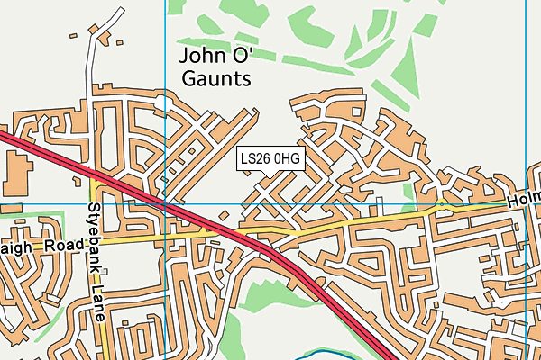 LS26 0HG map - OS VectorMap District (Ordnance Survey)