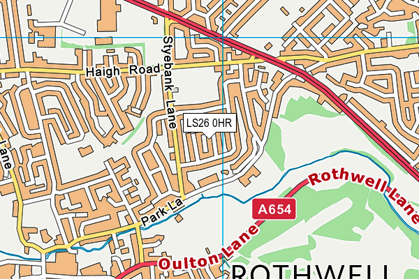 LS26 0HR map - OS VectorMap District (Ordnance Survey)