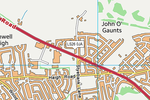 LS26 0JA map - OS VectorMap District (Ordnance Survey)