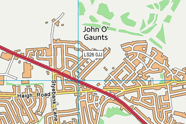 LS26 0JJ map - OS VectorMap District (Ordnance Survey)