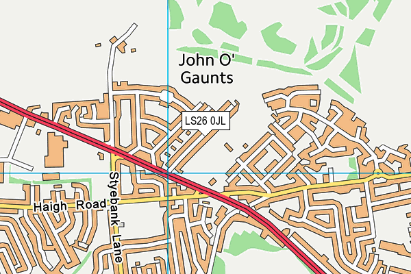 LS26 0JL map - OS VectorMap District (Ordnance Survey)