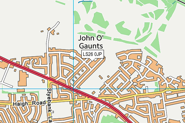 LS26 0JP map - OS VectorMap District (Ordnance Survey)