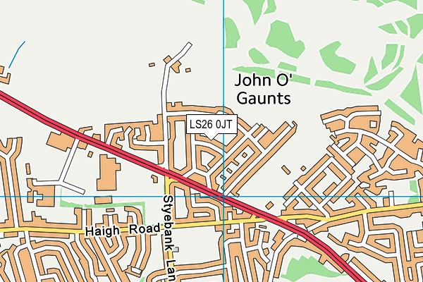 LS26 0JT map - OS VectorMap District (Ordnance Survey)