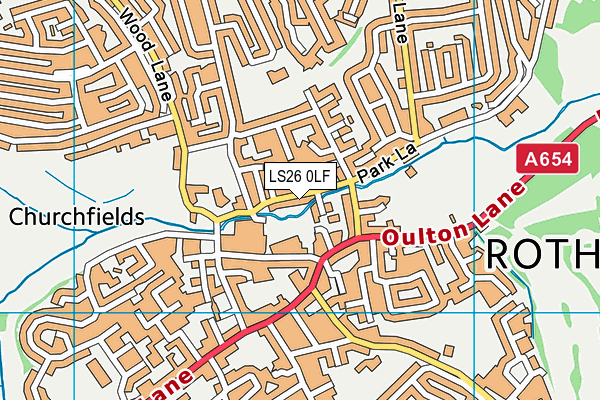 LS26 0LF map - OS VectorMap District (Ordnance Survey)