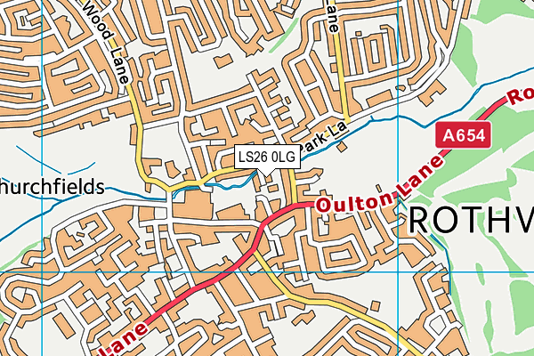 LS26 0LG map - OS VectorMap District (Ordnance Survey)