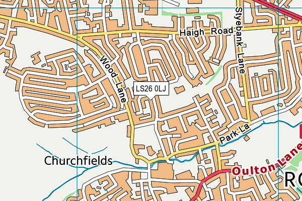 LS26 0LJ map - OS VectorMap District (Ordnance Survey)