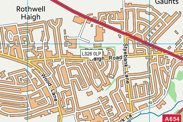 LS26 0LP map - OS VectorMap District (Ordnance Survey)