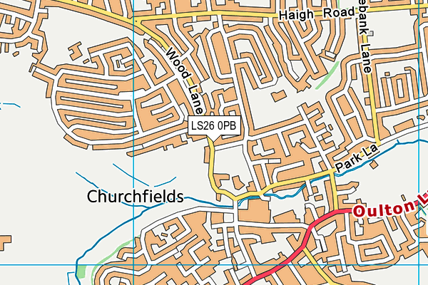 LS26 0PB map - OS VectorMap District (Ordnance Survey)