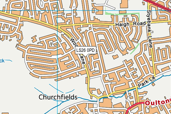 LS26 0PD map - OS VectorMap District (Ordnance Survey)