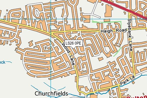 LS26 0PE map - OS VectorMap District (Ordnance Survey)