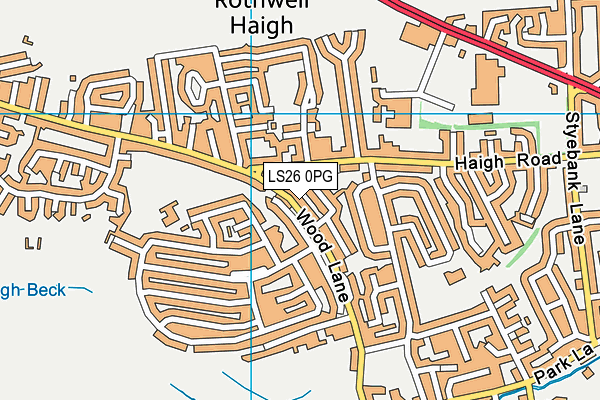 LS26 0PG map - OS VectorMap District (Ordnance Survey)