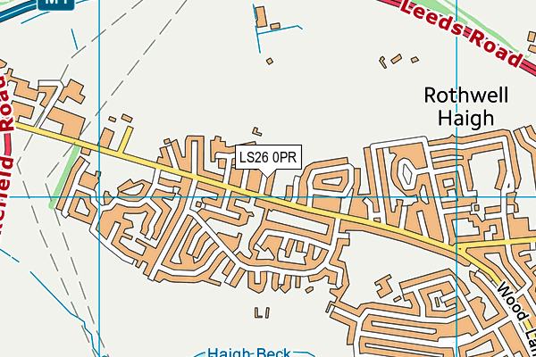 LS26 0PR map - OS VectorMap District (Ordnance Survey)