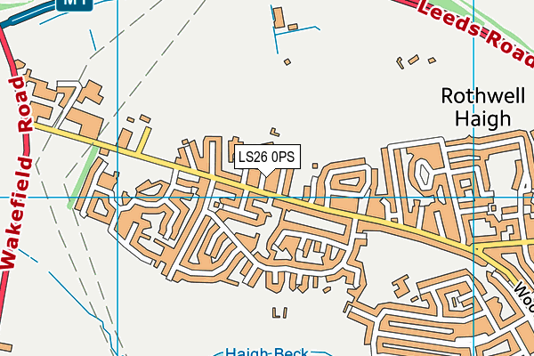 LS26 0PS map - OS VectorMap District (Ordnance Survey)