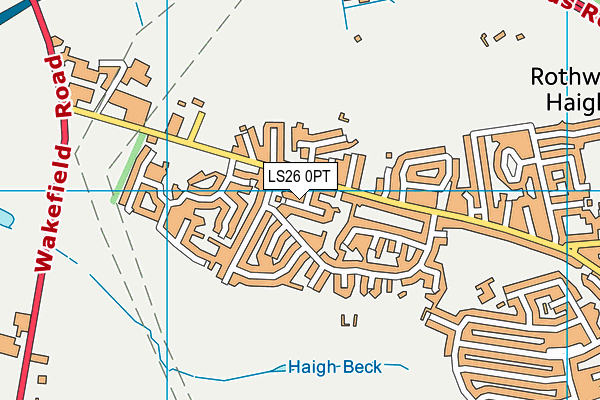 LS26 0PT map - OS VectorMap District (Ordnance Survey)