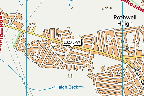 LS26 0PW map - OS VectorMap District (Ordnance Survey)