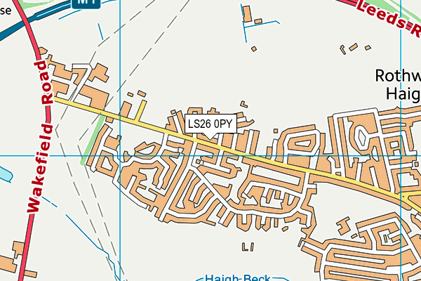 LS26 0PY map - OS VectorMap District (Ordnance Survey)