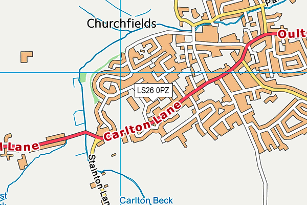 LS26 0PZ map - OS VectorMap District (Ordnance Survey)