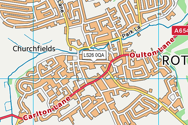 LS26 0QA map - OS VectorMap District (Ordnance Survey)