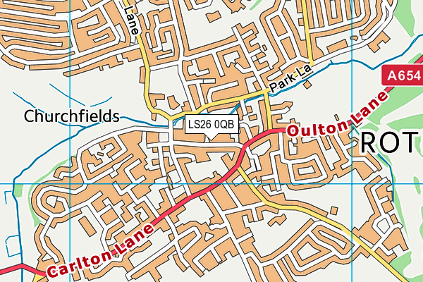 LS26 0QB map - OS VectorMap District (Ordnance Survey)