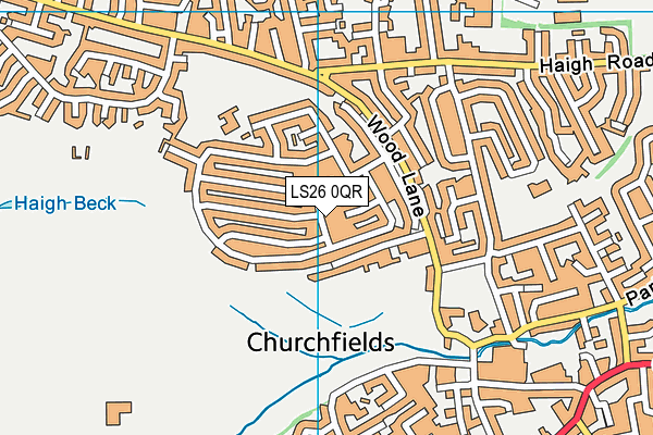 LS26 0QR map - OS VectorMap District (Ordnance Survey)