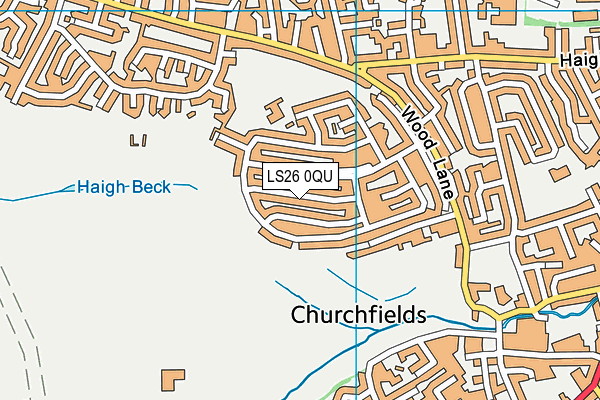 LS26 0QU map - OS VectorMap District (Ordnance Survey)