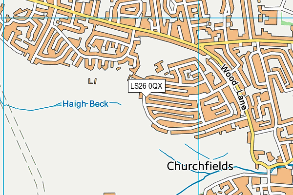 LS26 0QX map - OS VectorMap District (Ordnance Survey)