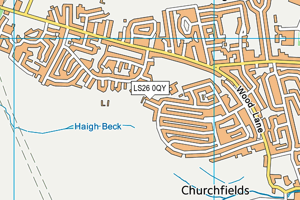 LS26 0QY map - OS VectorMap District (Ordnance Survey)