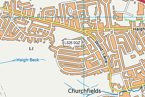 LS26 0QZ map - OS VectorMap District (Ordnance Survey)