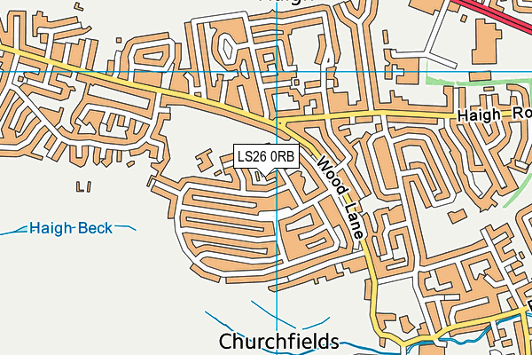 LS26 0RB map - OS VectorMap District (Ordnance Survey)