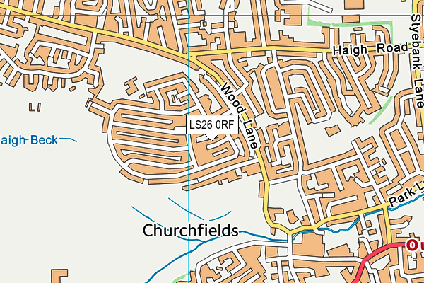 LS26 0RF map - OS VectorMap District (Ordnance Survey)