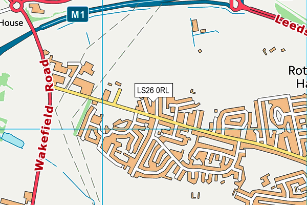 LS26 0RL map - OS VectorMap District (Ordnance Survey)