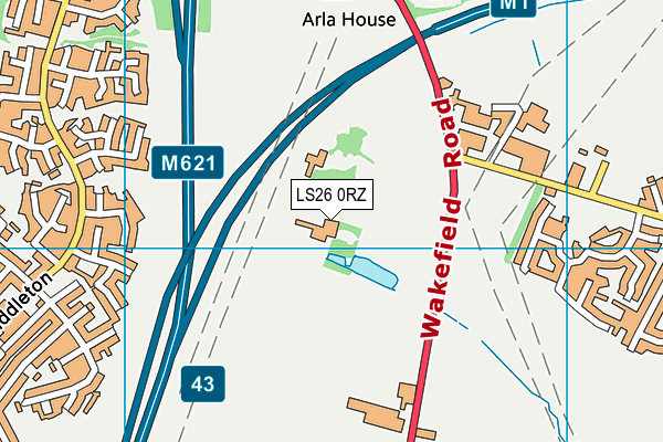 LS26 0RZ map - OS VectorMap District (Ordnance Survey)