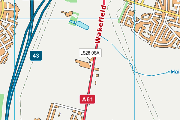 LS26 0SA map - OS VectorMap District (Ordnance Survey)