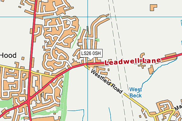 LS26 0SH map - OS VectorMap District (Ordnance Survey)