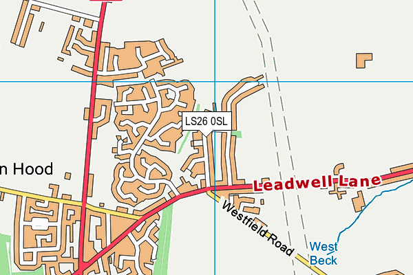 LS26 0SL map - OS VectorMap District (Ordnance Survey)