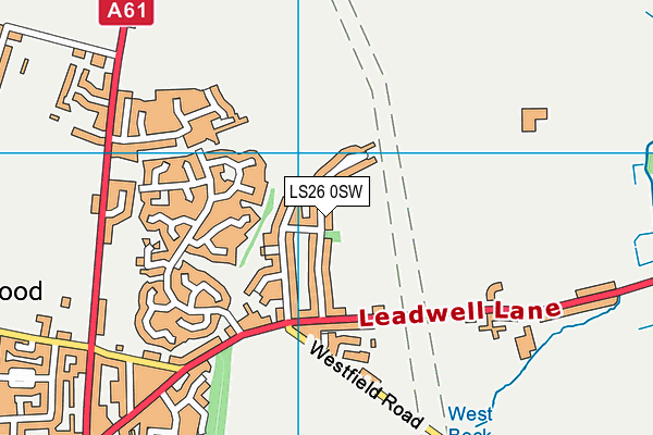 Northfield Avenue Recreation Ground map (LS26 0SW) - OS VectorMap District (Ordnance Survey)