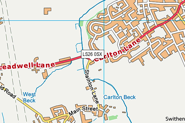 LS26 0SX map - OS VectorMap District (Ordnance Survey)