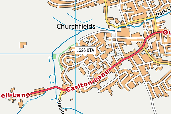 LS26 0TA map - OS VectorMap District (Ordnance Survey)