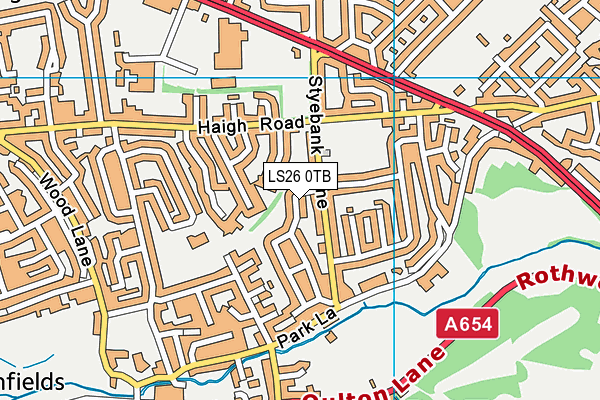 LS26 0TB map - OS VectorMap District (Ordnance Survey)