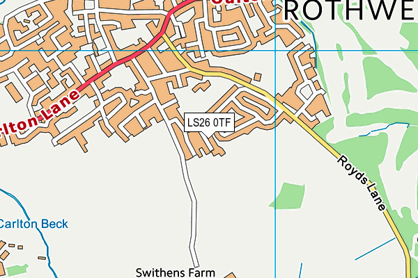 LS26 0TF map - OS VectorMap District (Ordnance Survey)