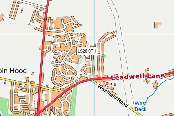 LS26 0TH map - OS VectorMap District (Ordnance Survey)